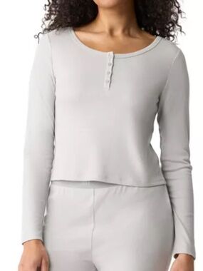 Gap Body Ribbed Grey Lounge Top